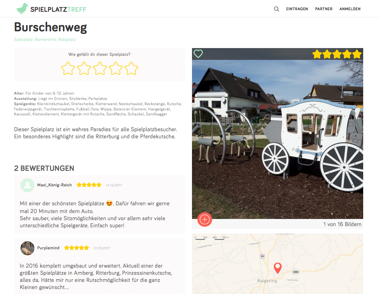 Informationen und Bewertungen zum Spielplatz