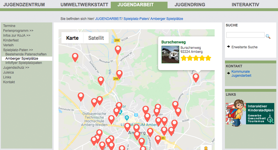 Spielplatzkarte Amberg