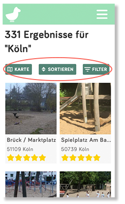 Spielplätze finden