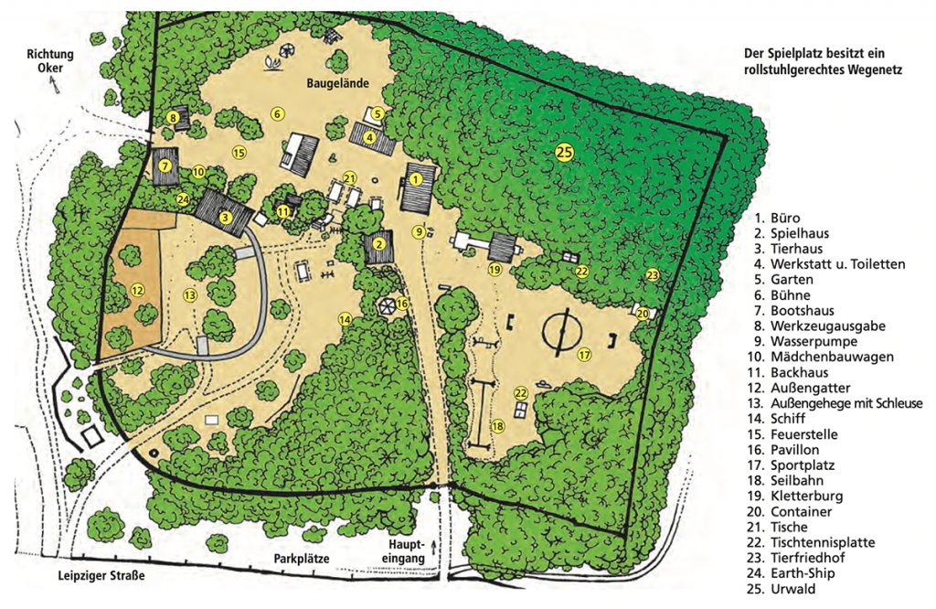 Lageplan vom Abenteuerspielplatz Melverode