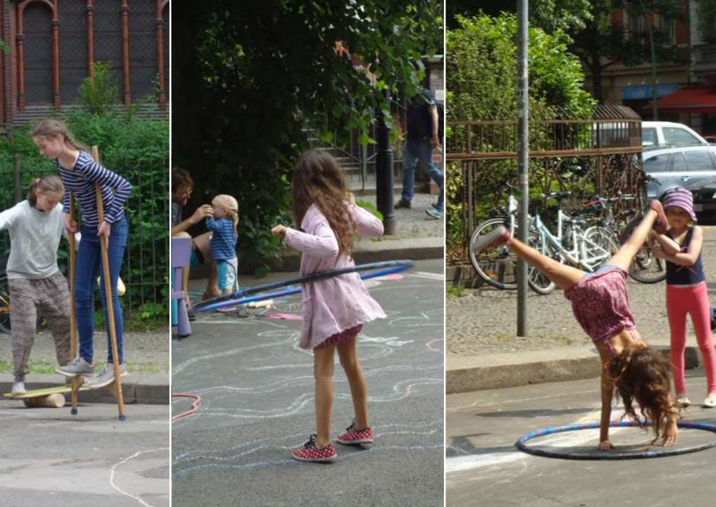 Kinder auf der Spielstraße