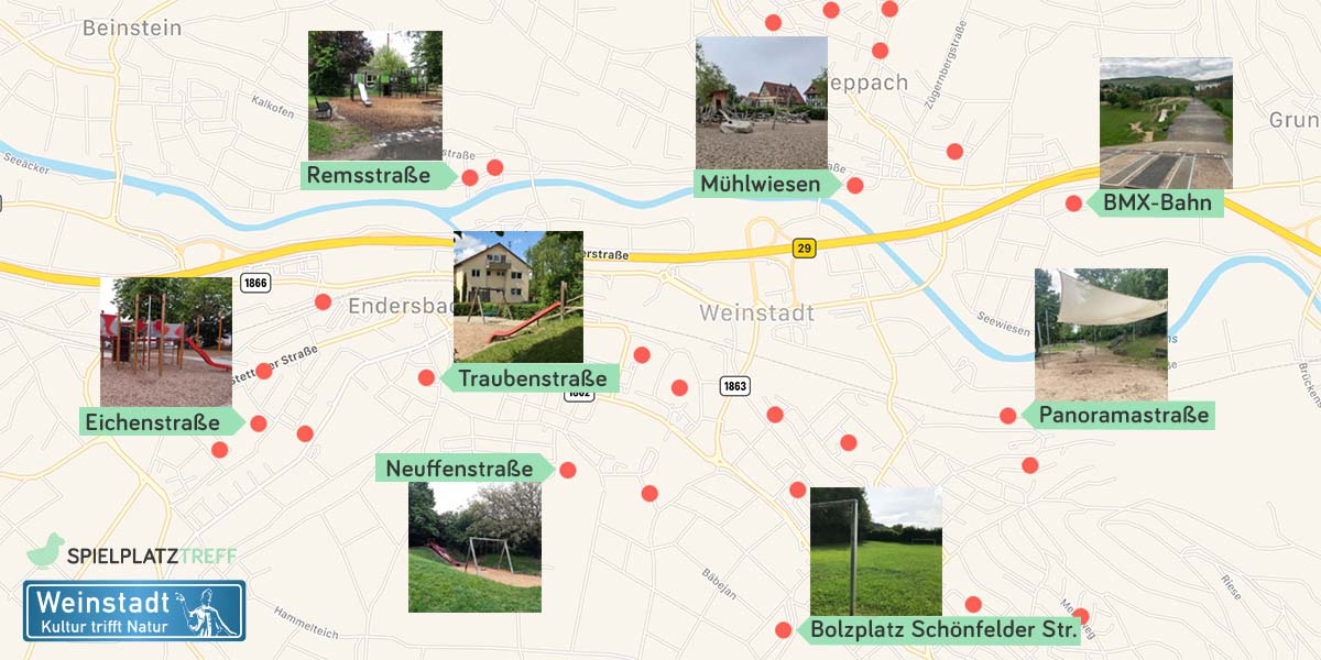 PER SPIELPLATZTREFF APP DIE SCHÖNSTEN SPIELPLÄTZE IN WEINSTADT FINDEN