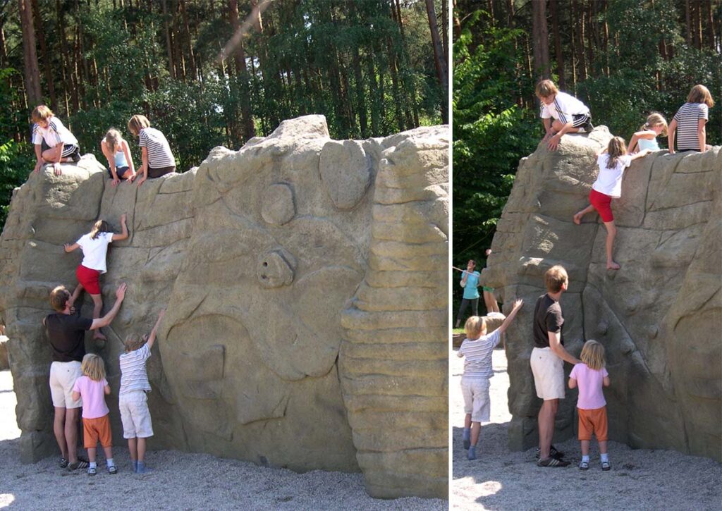 Kletterfelsen mit Kindern