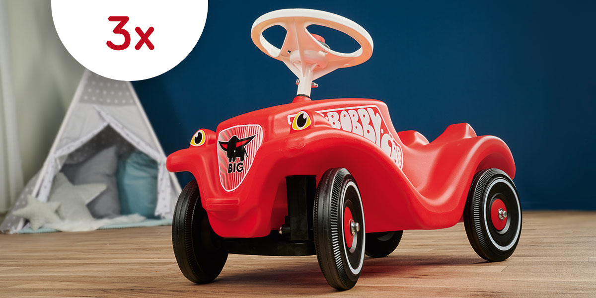 GEWINNSPIEL: WIR VERLOSEN 3X BOBBY-CAR-CLASSIC VON BIG