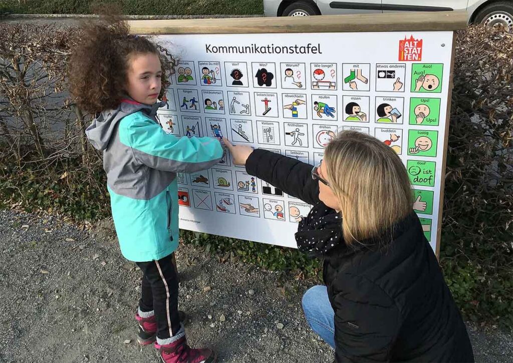 Kommunikationstafel für den Spielplatz