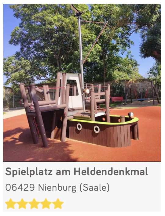Spielplatz am Heldendenkmal in Neinburg